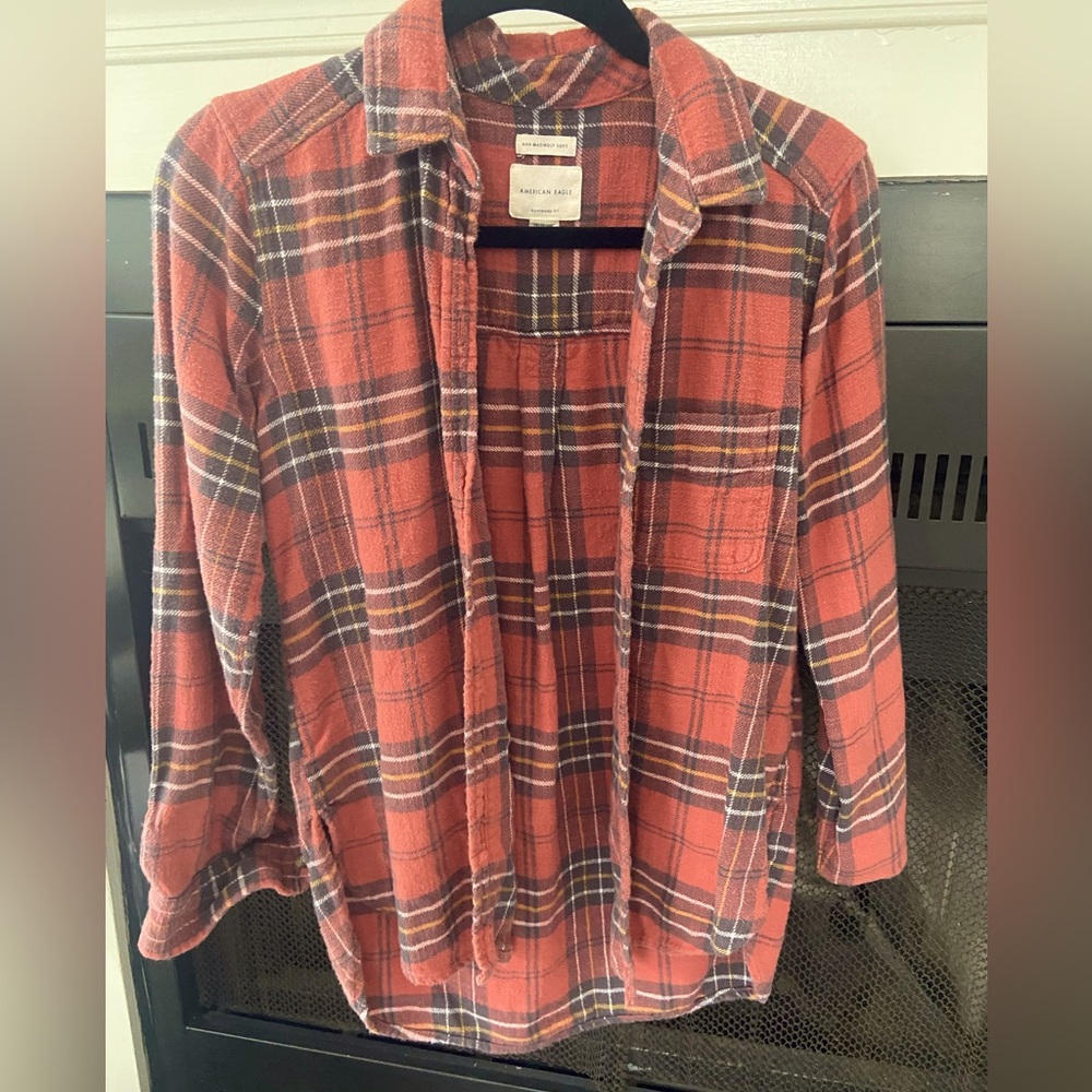 American eagle super soft flannel button down